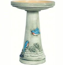 Bluebird Pedestal Birdbath-Locking Top