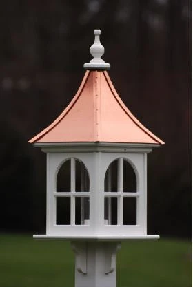 Copper Roof Bird Feeder Arch Window - 28x12 - Image 2