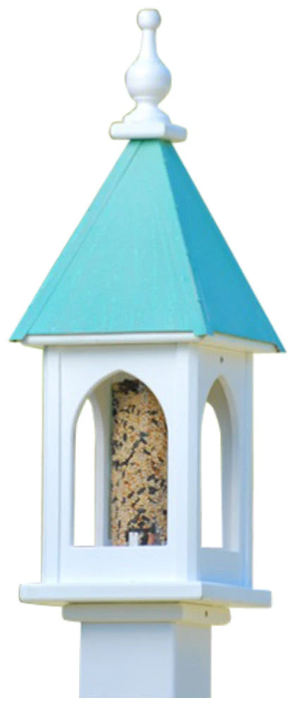 Copper Roof Bird Feeder Post-Mount - 28x8 - Image 4