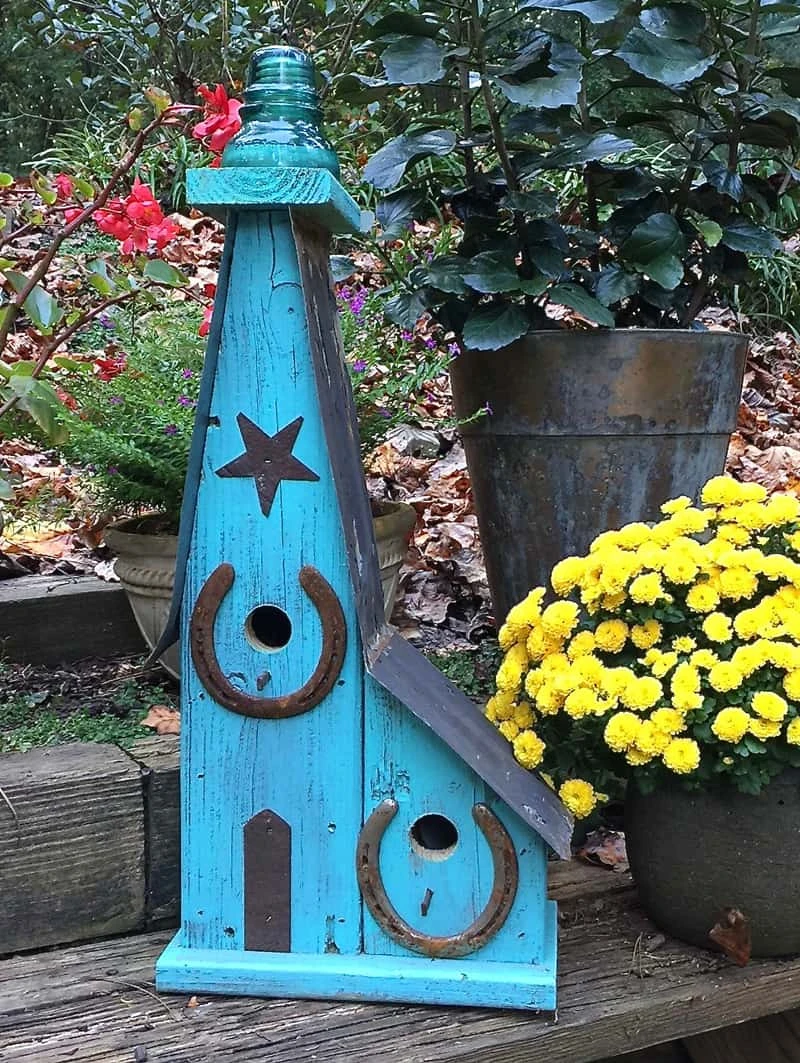 Barn Wood Birdhouse- Vintage Insulator Series - Image 2