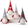 Holiday Gnomes With LED Nose- Set/4