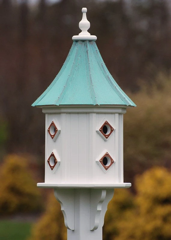 Copper Roof Dovecote Birdhouse 36x14 Slope - 8 Portals - Image 2