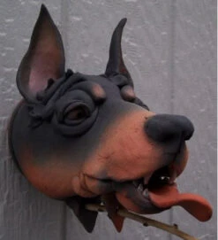Doberman Ceramic Birdhouse