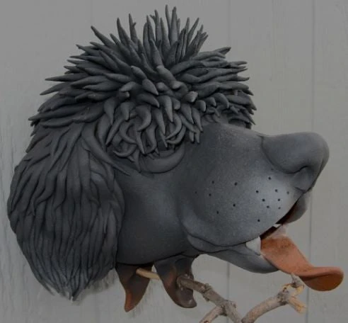 Poodle Ceramic Birdhouse