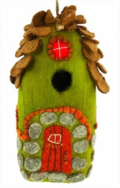 Felted Wool Birdhouse-Forest House