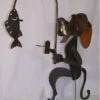 Dog Gone Fishing Garden Sulpture