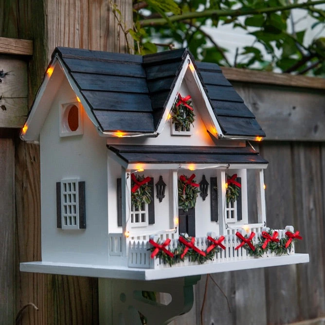 Lighted Holiday Birdhouse - Image 3