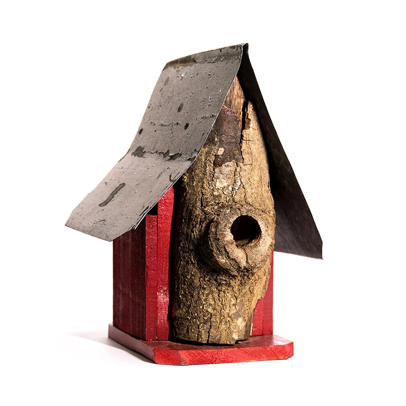 Natural Log Front Birdhouses - Image 6