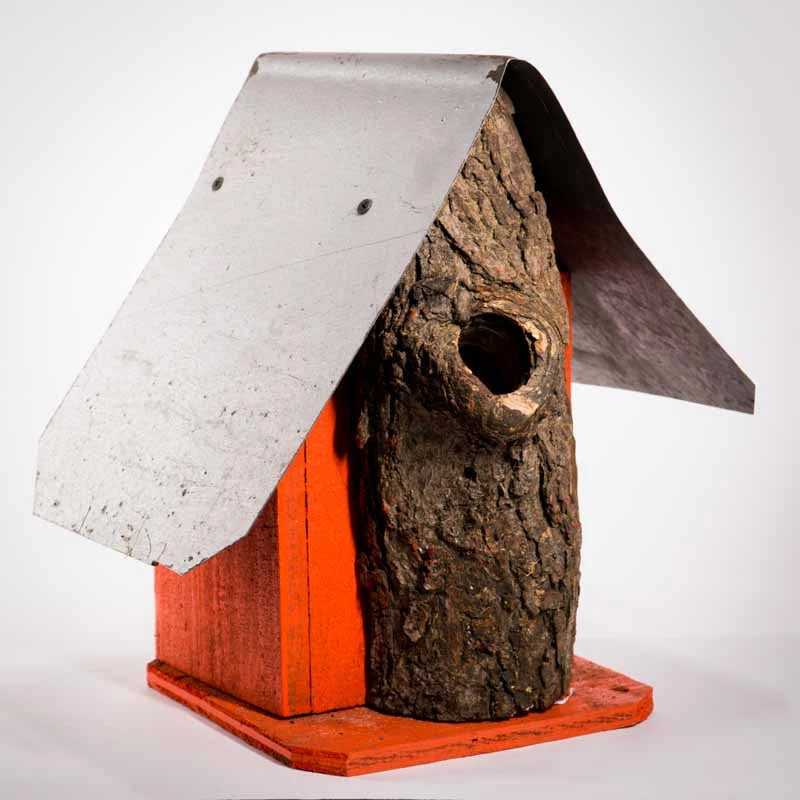 Natural Log Front Birdhouses - Image 2