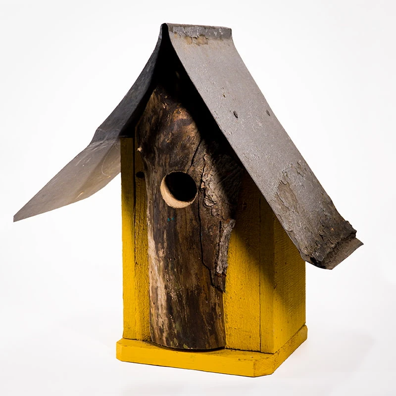 Natural Log Front Birdhouses - Image 4