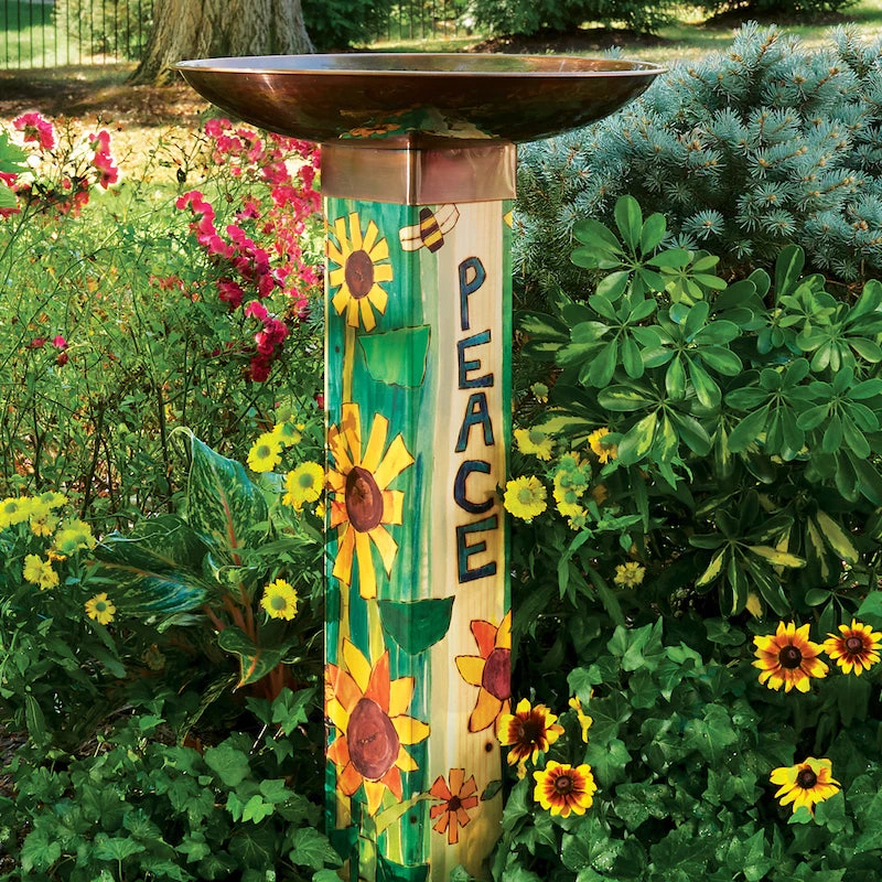 Peace Pedestal Bird Bath- Retired Design - Image 3