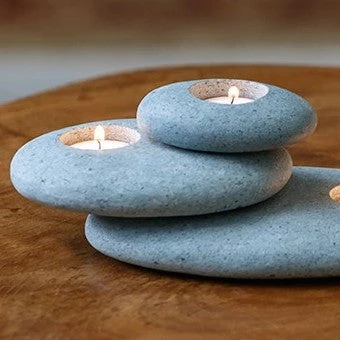 Stacked Stone Candle Holder - Image 3