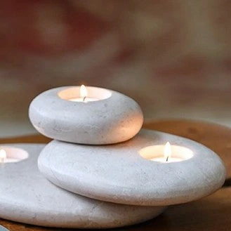 Stacked Stone Candle Holder - Image 2