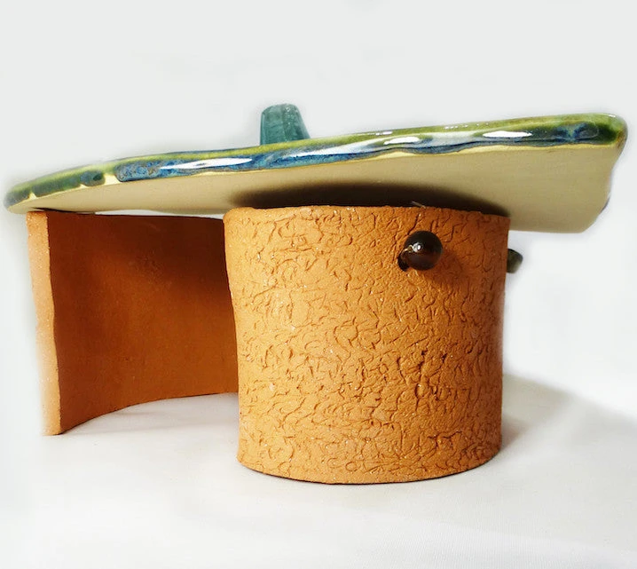 Stoneware Leaf Toad House - Image 2