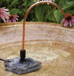 Bird Bath Dripper With Rock Or Pebble Base