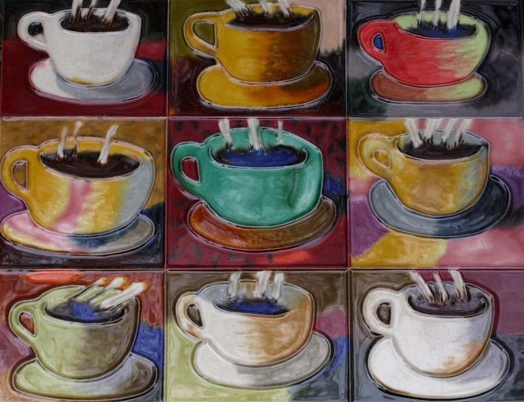 Coffee Cup Decorative Tile 11x14