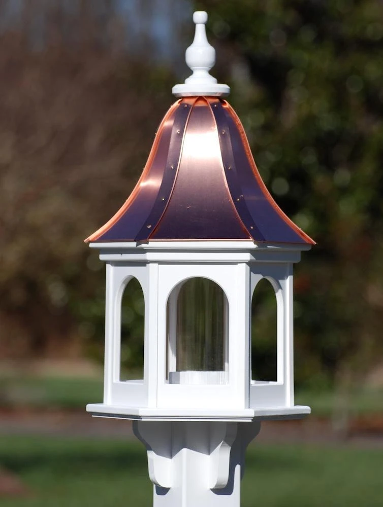 Copper Roof Gazebo Bird Feeder Bell Shape - 28x12