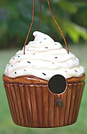 Ceramic Cupcake Birdhouse - Image 4