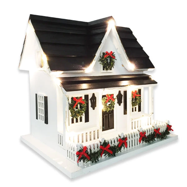 Lighted Holiday Birdhouse - Image 4