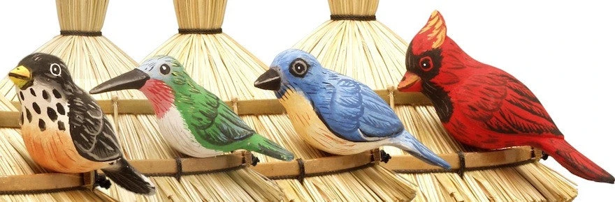Wood Birds-Handcrafted Set/4 - Image 2